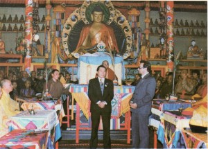 Page 42 Dr. Suchart Kosolkitiwong, addressing the Buddhist meeting led by the Most Ven. Bandido Khambo Lama S. Gomboyev, Ivolginsky Temple in Ulhan Ude, USSR, who was also the Chairman of the Central Buddhist Board of USSR (June 12,1979).