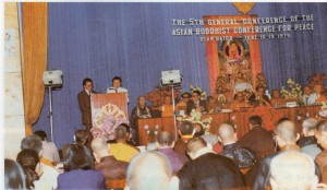 Page40 World Peace Envoy, Dr.Suchart Kosolkitiwong, presenting his address at the 5th General Conference of the Asian Buddhist Conference for Peace in Ulan Bator, the Mangolian People's Republic.